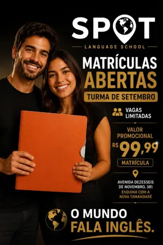 Curso de Inglês 100% presencial