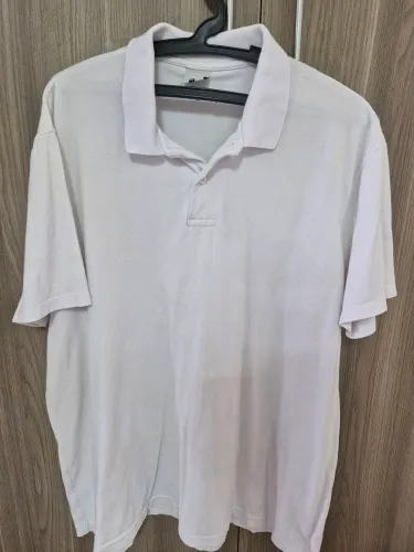 R$ 10 | Camisa Polo Malwee | Cor Branca | Tamanho GG | Usada - Excelente Estado