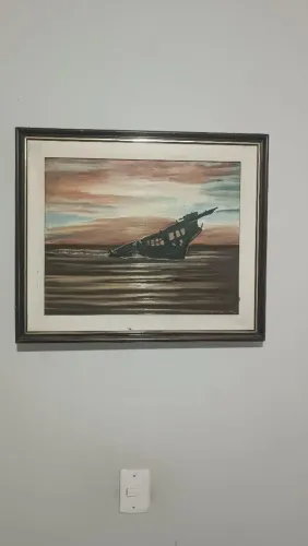 Quadro Pintura a Oleo Barco