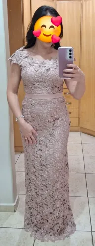 Vestido de festa rosa seco lindo