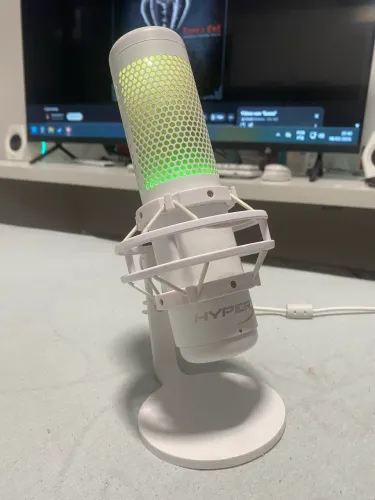 Microfone HyperX Quadcast S Rgb, Branco, USB