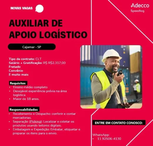 VAGA AUXILIAR LOGÍSTICO