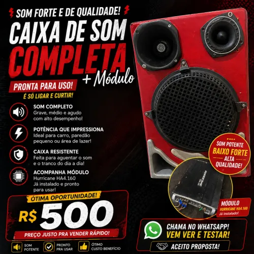 Caixa de Som Completa+Modulo