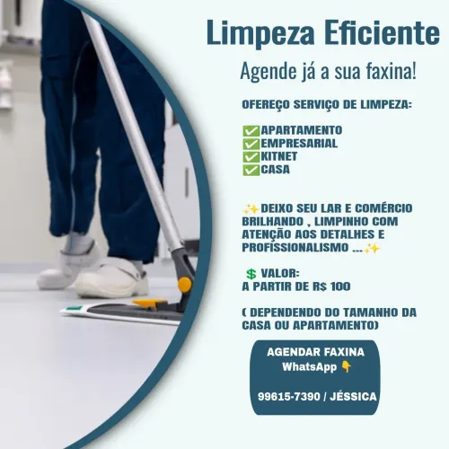 FAÇO FAXINA CASA OU APARTAMENTO OU ESCRITORIO
