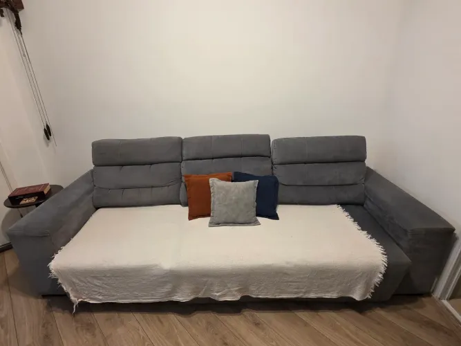 Sofá 3 lugares retrátil e reclinável 