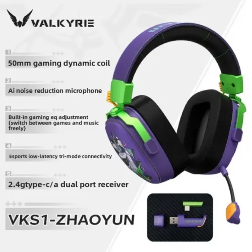 Valkyrie VK S1 - Mist / Zhaoyun / Merlin - Headset compatível com PS4 / PS5 / Xbox / PC