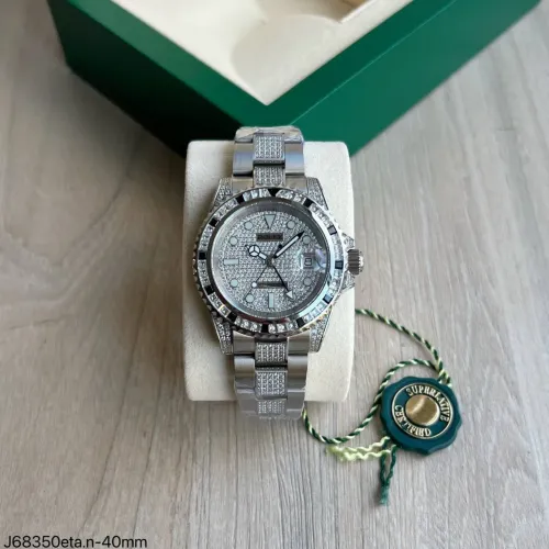 Relógio Rolex Gmt Master i Diamond Cravejado -ETA S/c