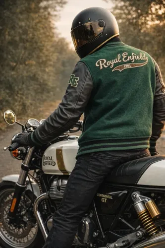 Jaqueta Royal Enfield única no Brasil comprada na Europa 