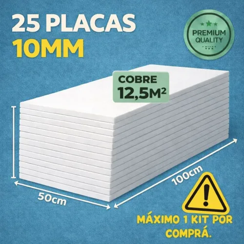 25 placas de Isopor EPS pra parede e isolamento térmico 