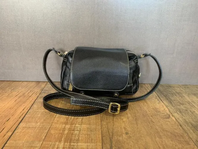 Bolsa de couro legítimo amarelle ref5045 NOVA