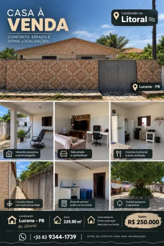 Imperdível? Casa na Praia de Lucena-PB