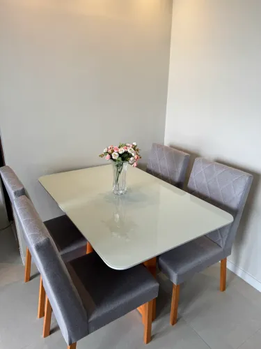 Mesa de jantar com 4 cadeiras, 1.20 x 80 cm