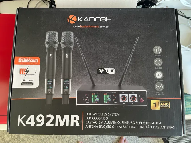 Par de Microfones sem fio da Kadosh K492MR