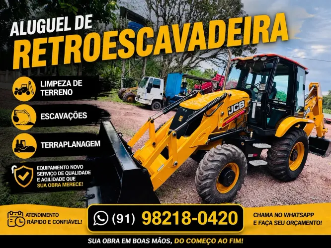 Serviço com Retroescavadeira 