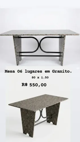 Mesa 06 lugares Granito