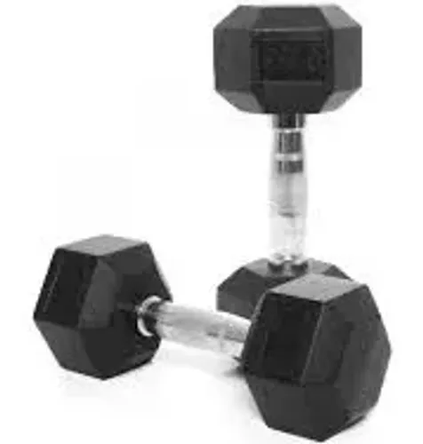 Kit Halter Sextavado Injetado Pegada Cromada 1 a 10kg