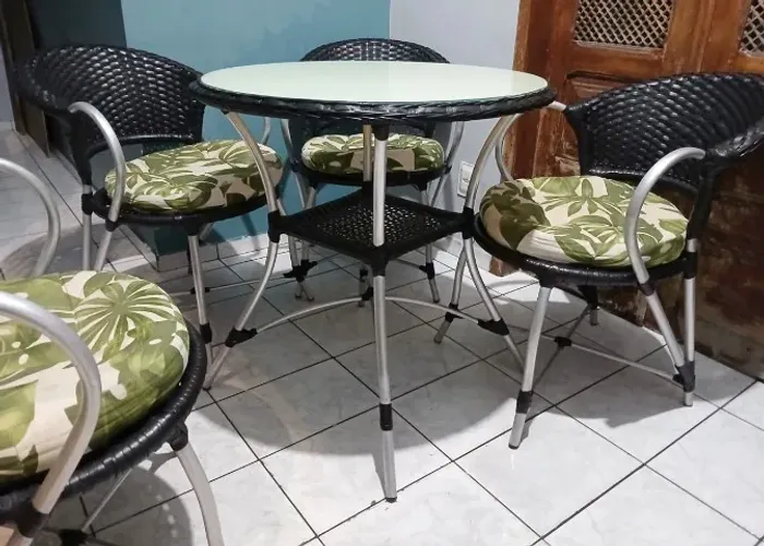 conjunto terraço aluminio e vine