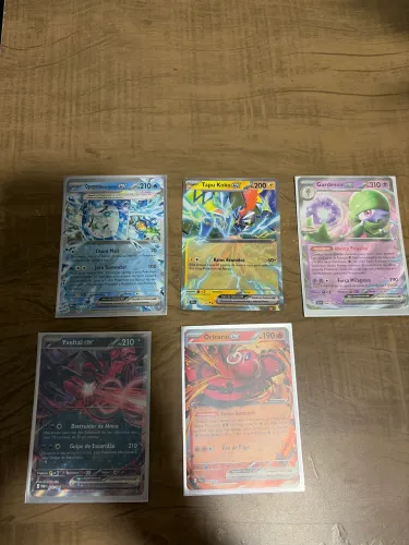 Kit de 5 cartas Pokémon ex