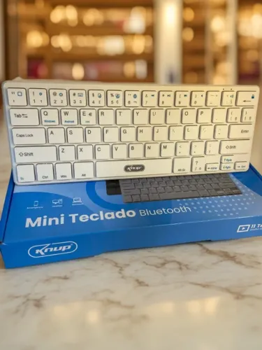 Mini teclado knup bluetooth Branco an16