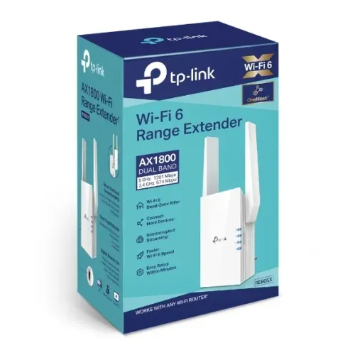 Repetidor de Sinal Tp-Link Mesh Wifi AX1800 RE605X