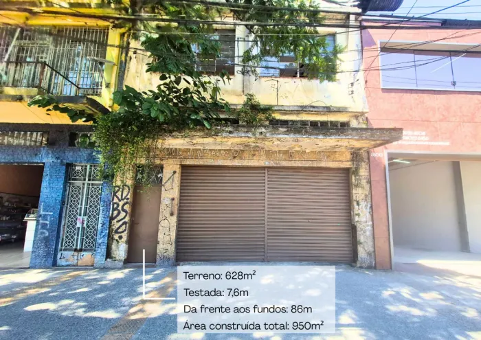 Terreno comercial para venda em Tatuapé, 628m²