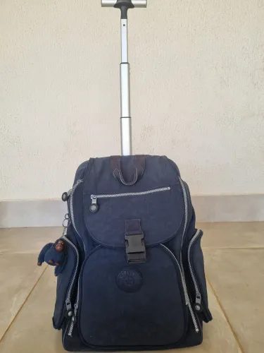 Mochila kipling azul original 