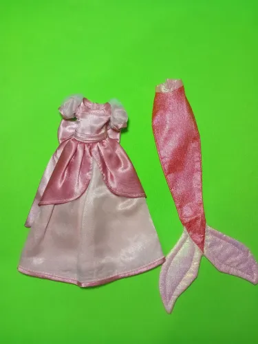 Roupa de Boneca Vestido Melody Filha da Ariel Pequena Sereia Princesa Disney