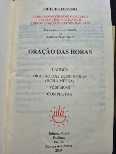 Livro oração das horas