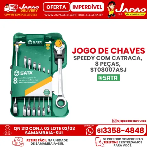 JOGO CHAVE SPEEDY CATRACA 8 PCS ST08007ASJ