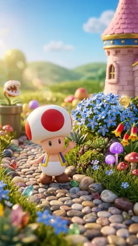  Boneco Cogumelo - Impresso em 3D - Super Mário 