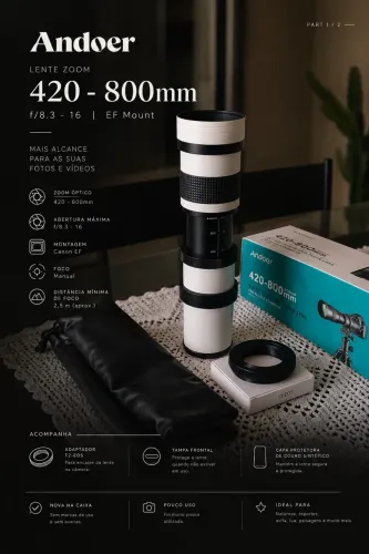 Andoer 420-800mm ? Lente Teleobjetiva Zoom | Canon EF
