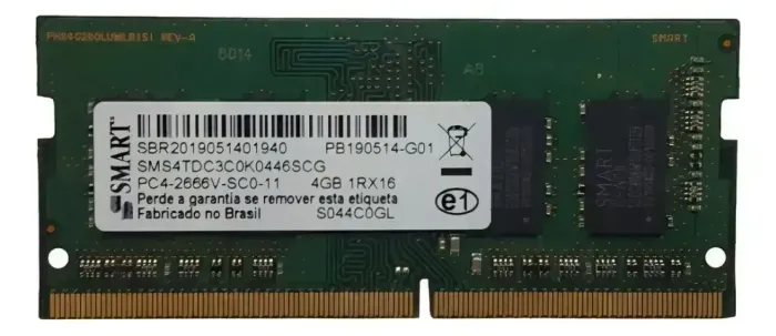 Memória Ram Notebook Smart 4gb Ddr4 2666mhz
