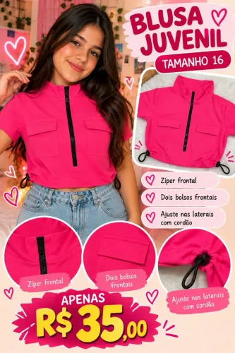 Blusa infantil tamanho 16