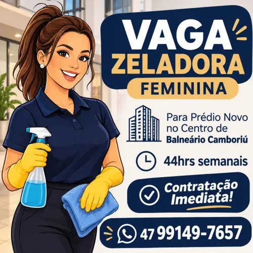 Vaga para Zeladora em Balneário Camboriú