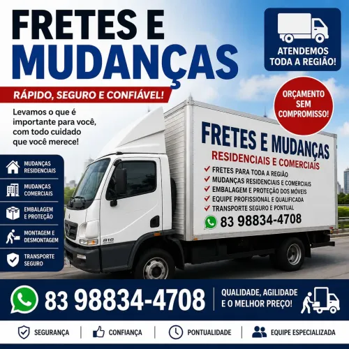 caminhão baú fretes e mudanças 