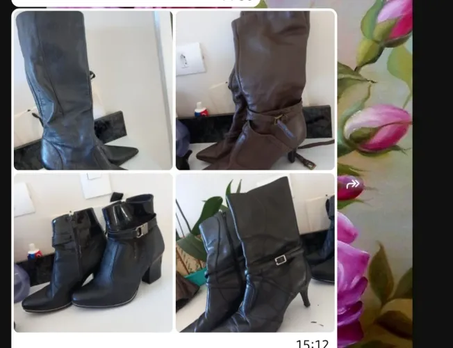 Vendo Botas em couro usadas