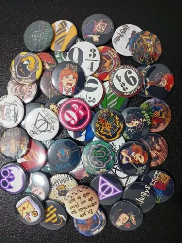 Bottons Harry Potter- Dumbledore Hogwarts Grifinoria Sonserina Voldemort - NerdDog Store