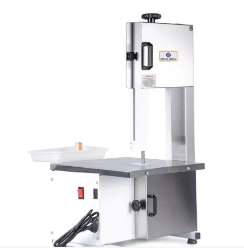 Serra Fita Inox de Bancada com moedor, Boca 5 Açougue, Carne, Osso, 1,46 Delta Grill