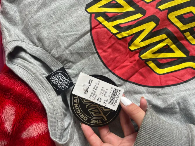 Camisa santa cruz manga comprida NOVA COM ETIQUETA