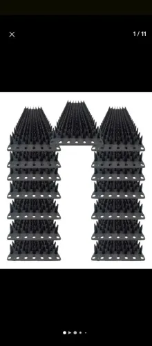 Espícula Espanta Pombos Gatos Inibidor Espinhos Muro 10pç/3m Preto