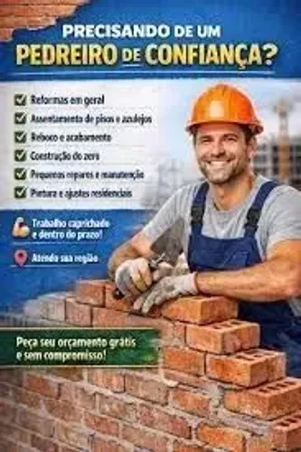 Pedreiro Profissional - Reformas e Construções em Geral