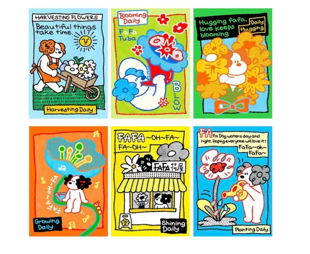 Quebra cabeça importado puffinkids fafadog 6 em 1