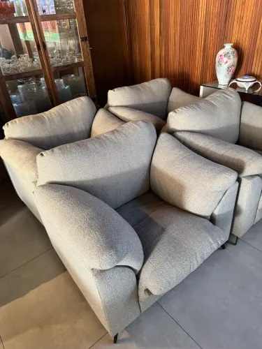 Poltrona de cinema cinza (7 unidades)