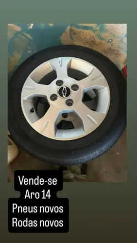 Rodas aro 14 completa pneus novos
