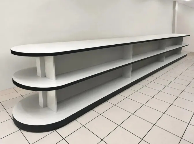 BALCÃO / EXPOSITOR COMERCIAL EM MDF REFORÇADO
