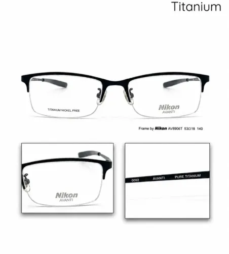 Armação de Óculos Nikon Avanti AV8906T - Titânio Puro (Original)