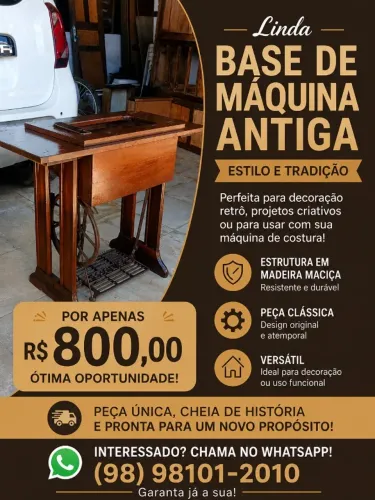 Base de maquina de costura antiga (retro)