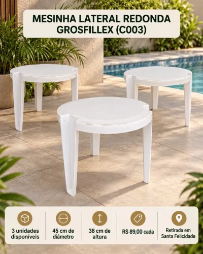 MESINHA LATERAL REDONDA GROSFILLEX (C003)