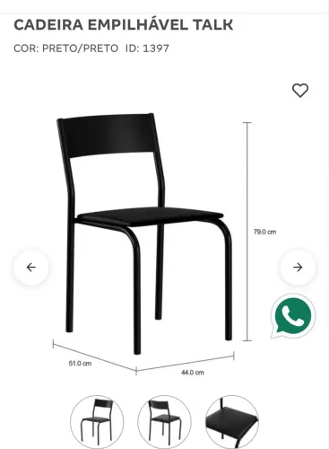 Cadeira preta tokstok