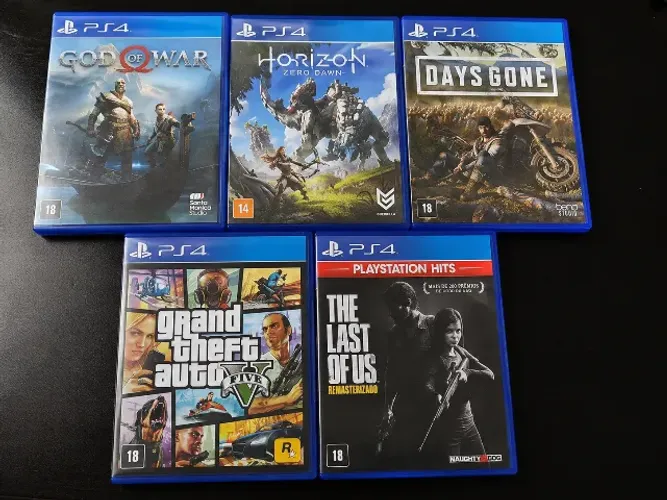 LOTE DE JOGOS/JOGOS UNITÁRIOS PARA PS4 - MÍDIA FÍSICA